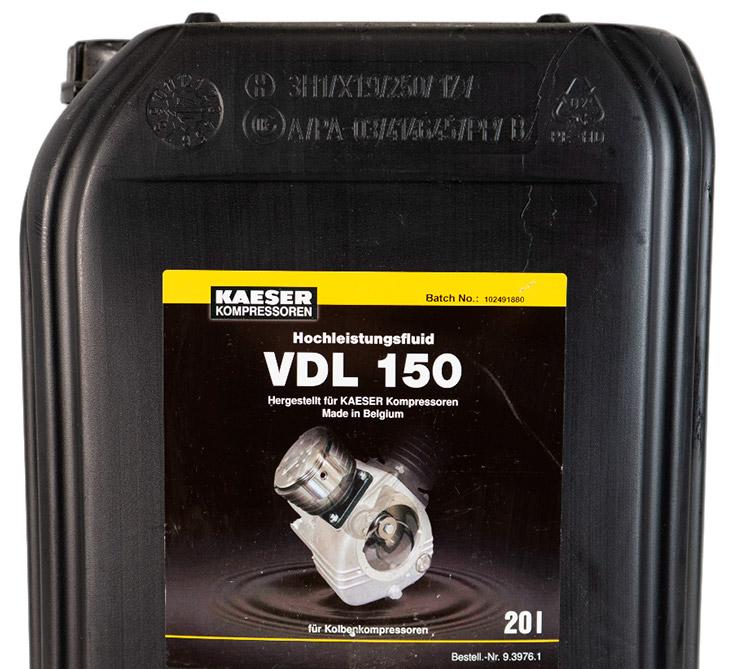 Минеральное компрессорное масло Kaeser VDL 150 20L 939761 (9.3976.1)
